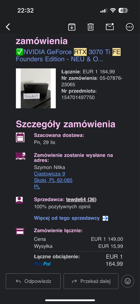 Karta graficzna NVIDIA RTX 3070 Ti FE 8GB w wersji referencyjnej!