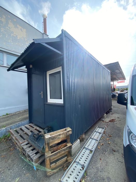 Kontener biurowy / socjalny z elektryką inoknami PCV - odnowiony