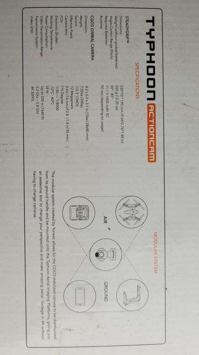 Punho estabilizador Yuneec Typhoon ActionCam Grip