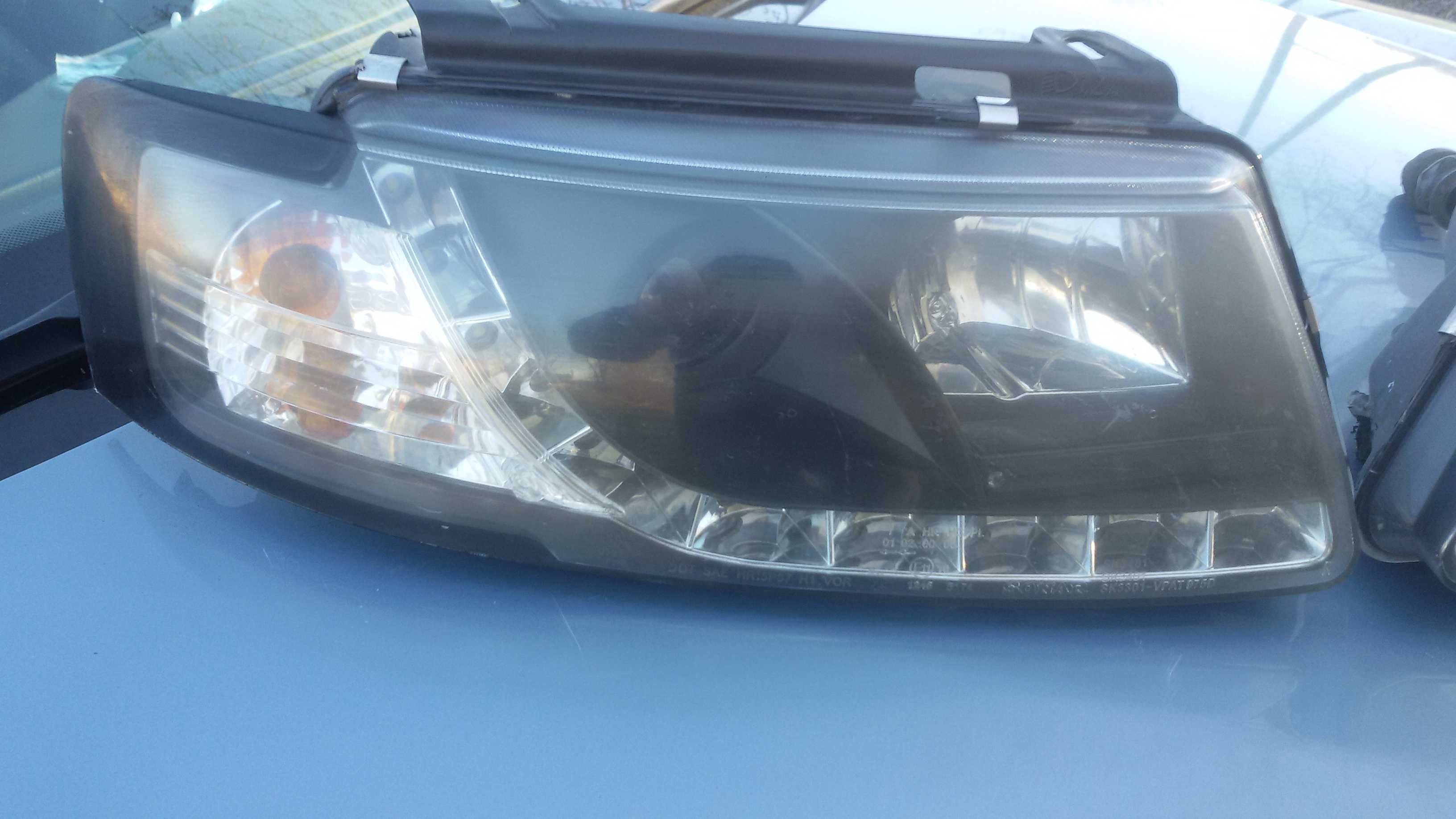 Lampy przednie czarne Vw Passat B5 SOCZEWKA