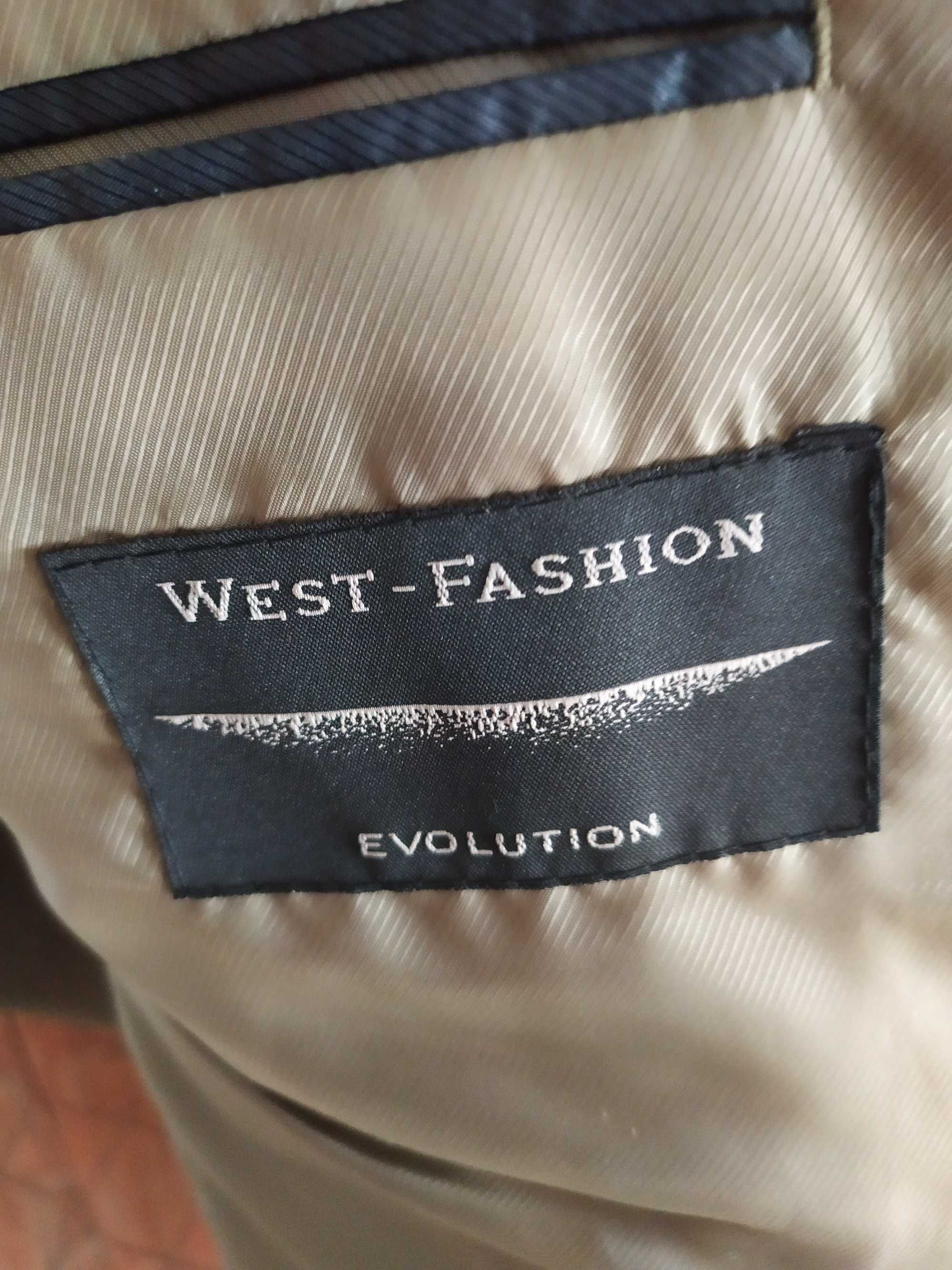 Мужской костюм West-Fashion, серый, полоска. 56р.