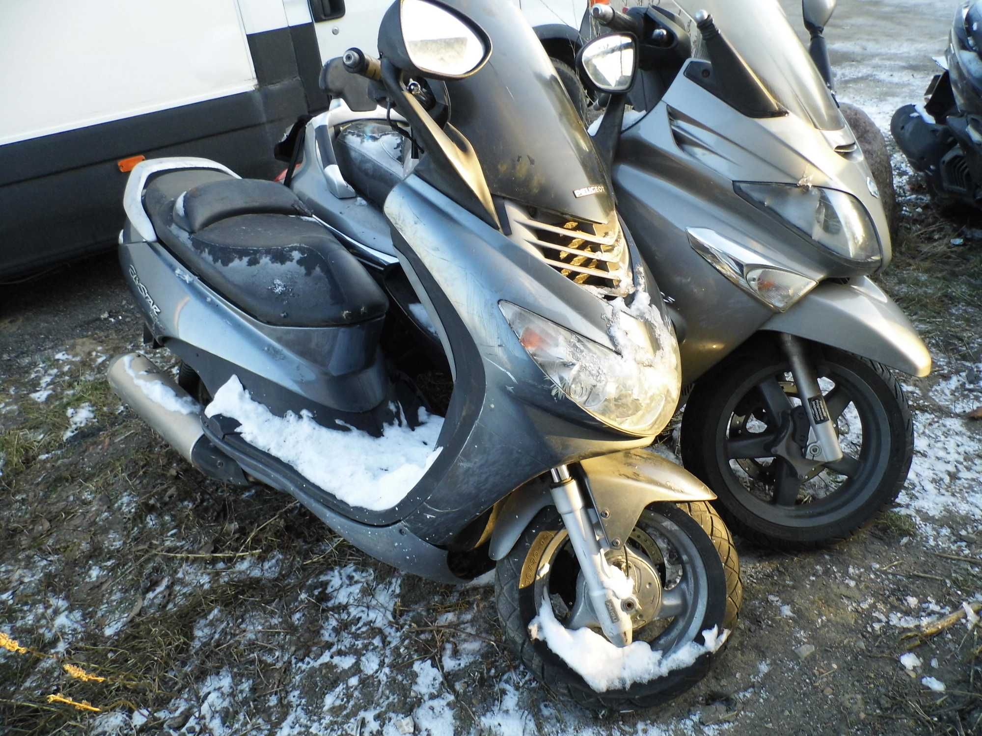 PEUGEOT ELYSTAR 125 EFI silnik czesci wtrysk iskrownik szyba 3 szt.