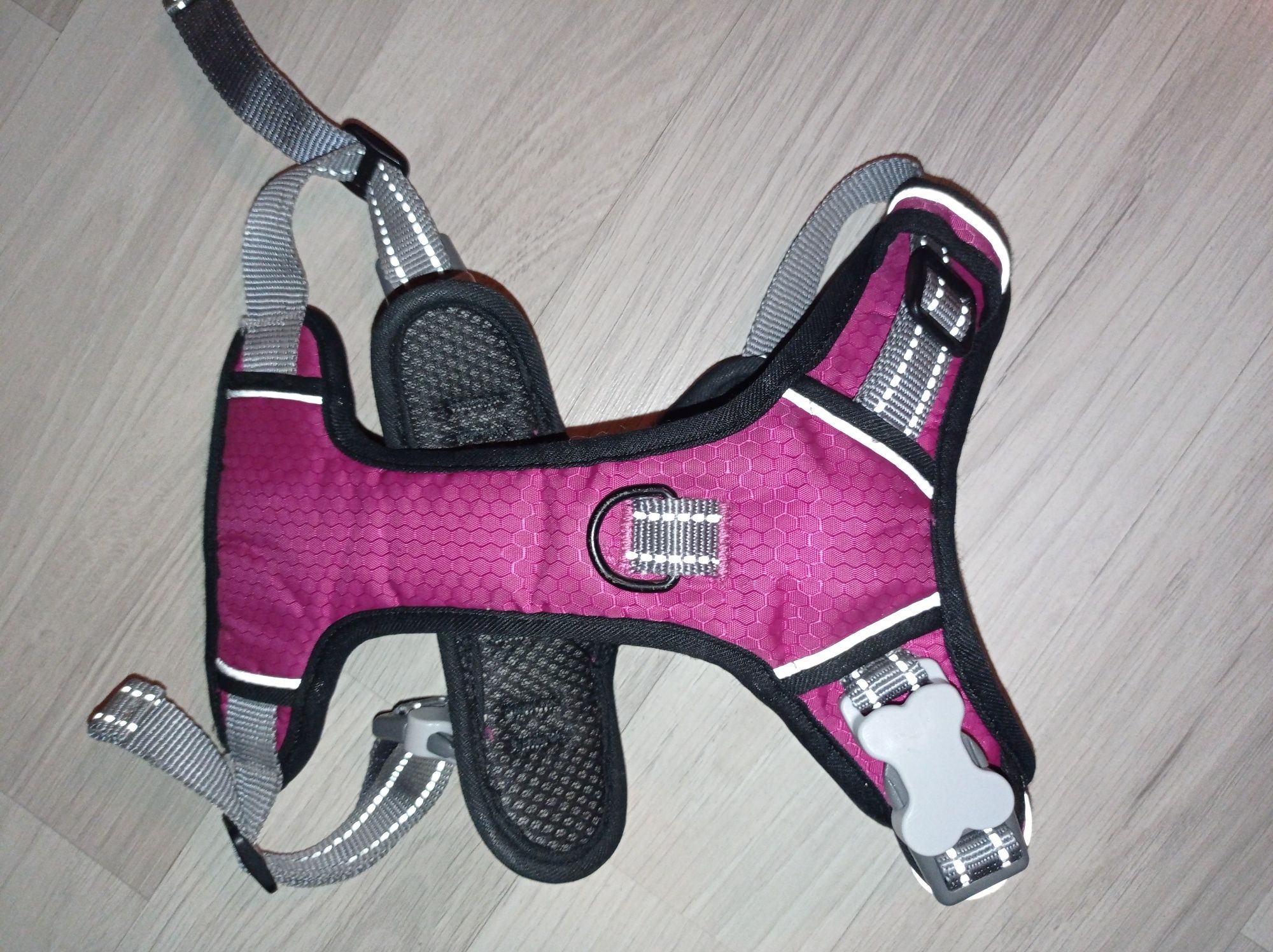 Smycz treningowa Mozos 5m odblaskowa z 2 uchwytami nowa+szelki