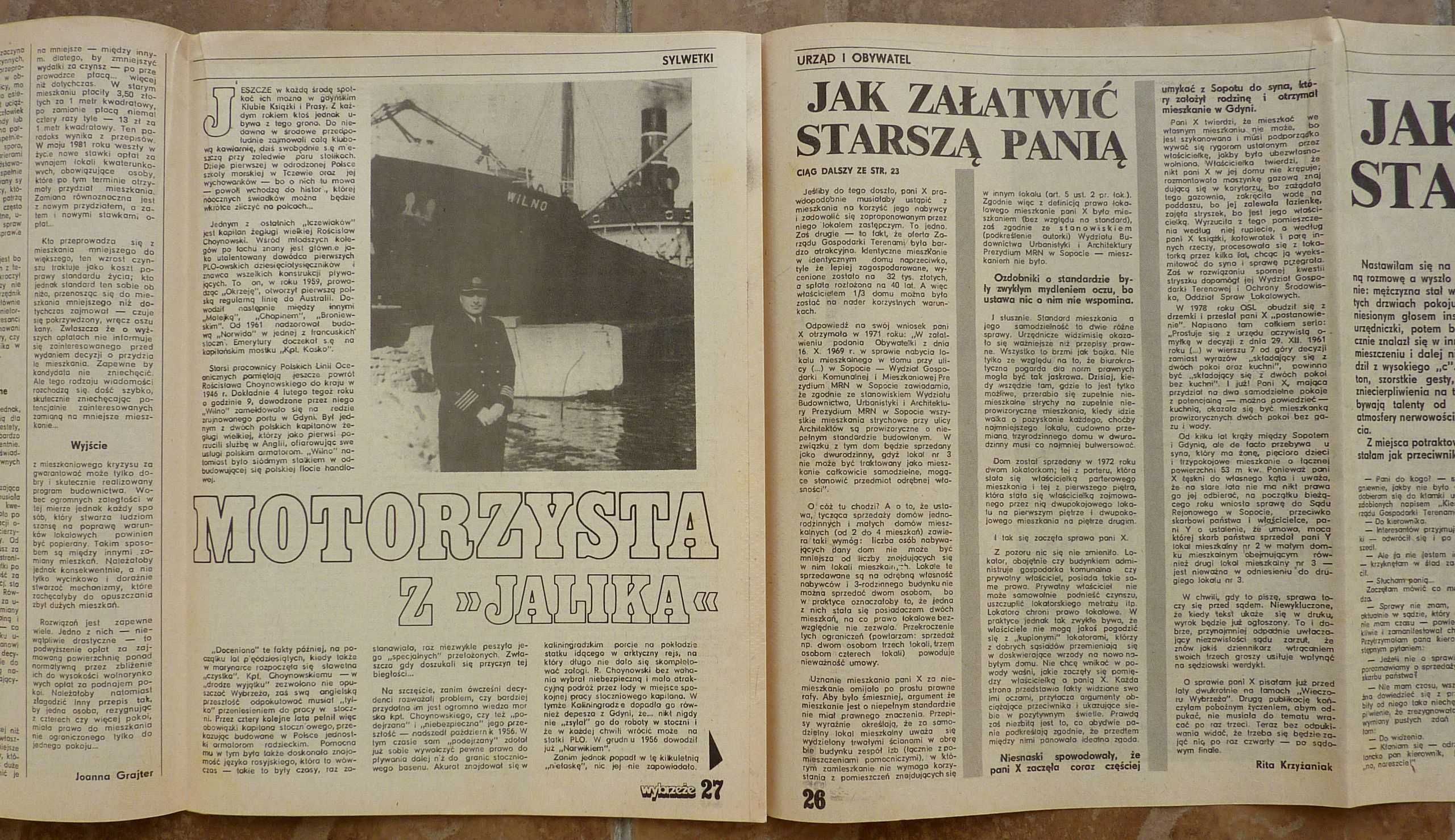 WYBRZEŻE tygodnik 36/1983 - plakat - ODDZIAŁ ZAMKNIĘTY