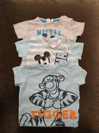zestaw 3 koszulek krótki rękaw Disney rozmiar 80