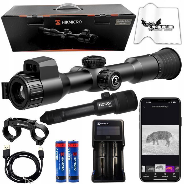 Luneta Noktowizyjna Hikmicro Alpex A40EL 4K Lite LRF +Noxar DIR-PRO V2