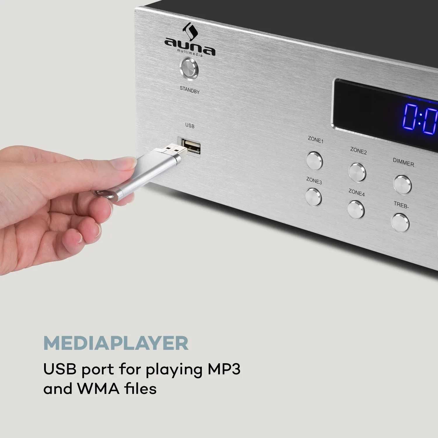Wzmacniacz Hi-Fi AV2-CD850BT 4-kanałowy USB Bluetooth MP3 4x50W Nowy !