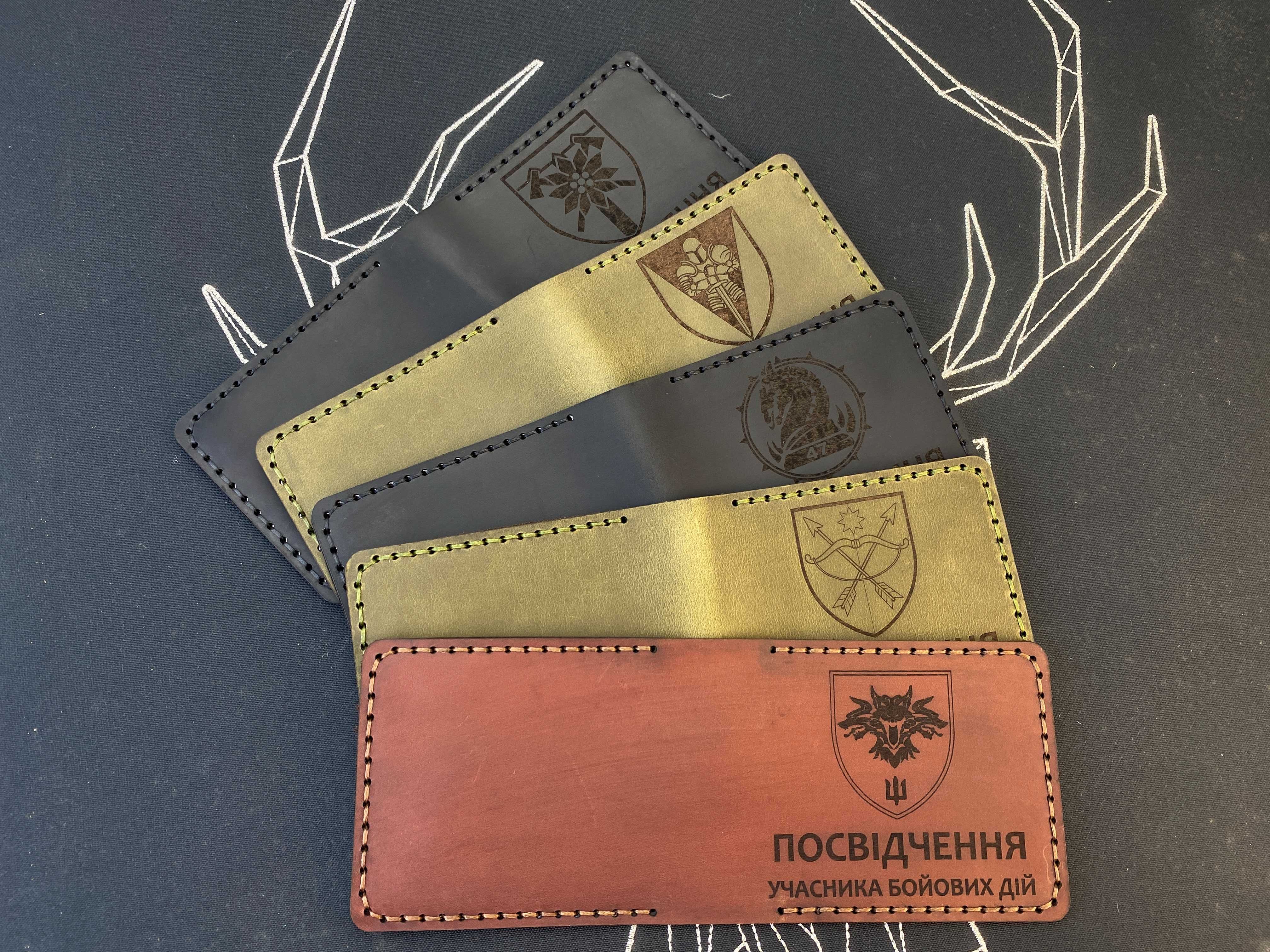 Обкладинка на посвідчення для убд шкіряна/Обложка на УБД/ Коричнева