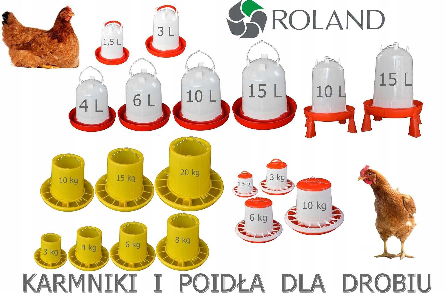 Poidła dla drobiu, kur, kaczek, gęsi od 1,5 L do 15 L