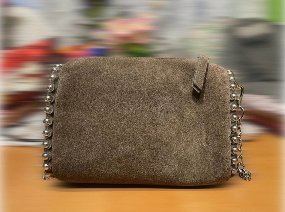 ZARA- zamszowa unikatowa torebka