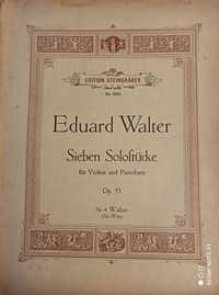 Nuty na skrzypce i fortepian Eduard Walter Siedem utworów op.53