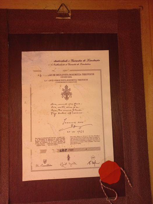 Ícone Bizantino da Virgem Maria Edição Limitada Certificada