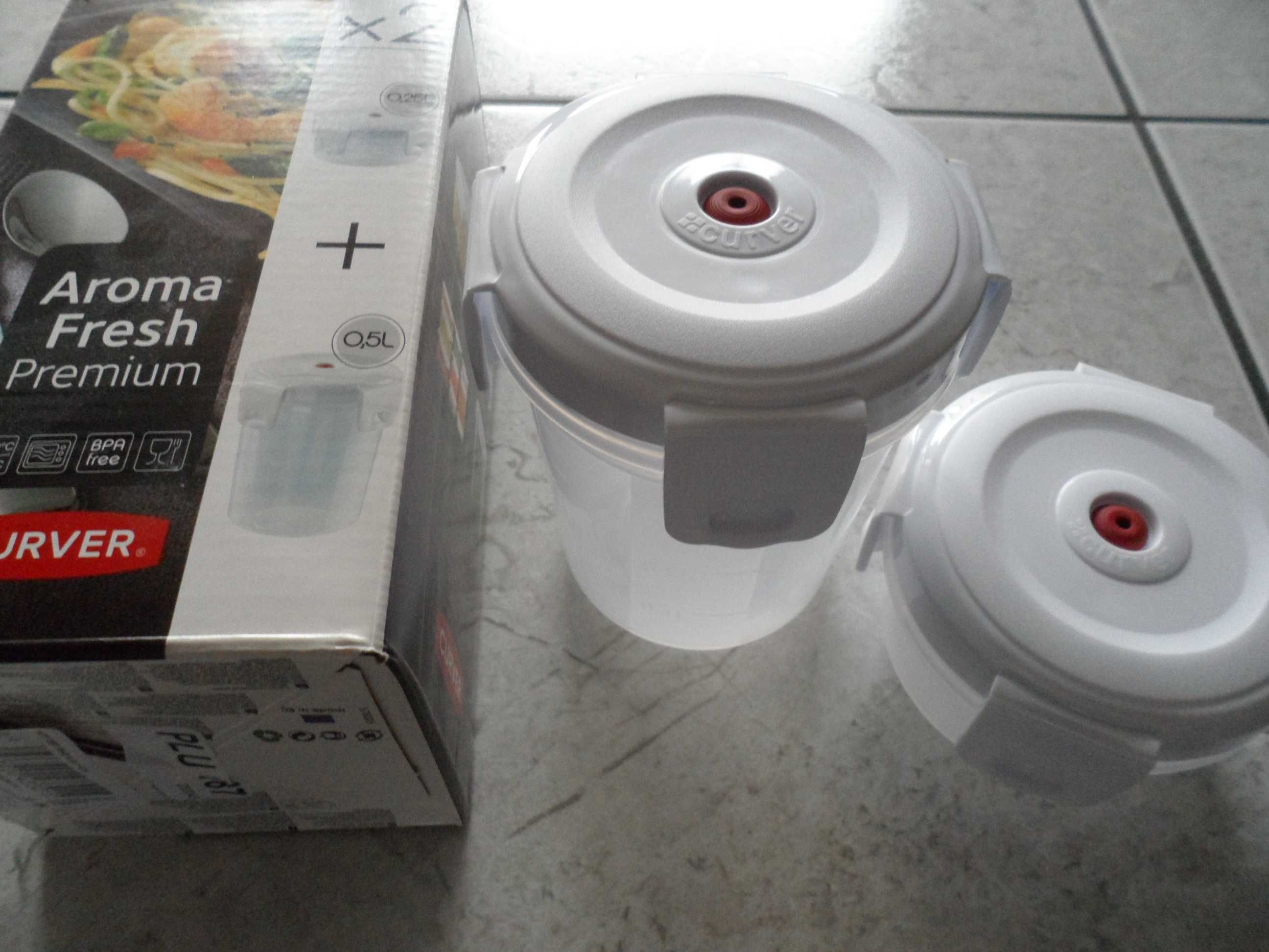 curver pojemniki na żywność Aroma Fresh Premium 2szt 0,25l + 0,5l nowe