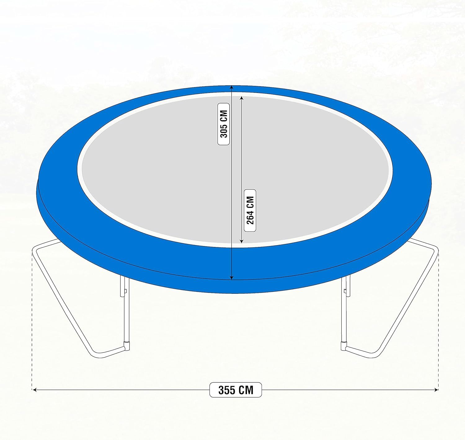 Trampolina ogrodowa z siatką Ultrasport 305 cm FT 10 (304-312 cm)