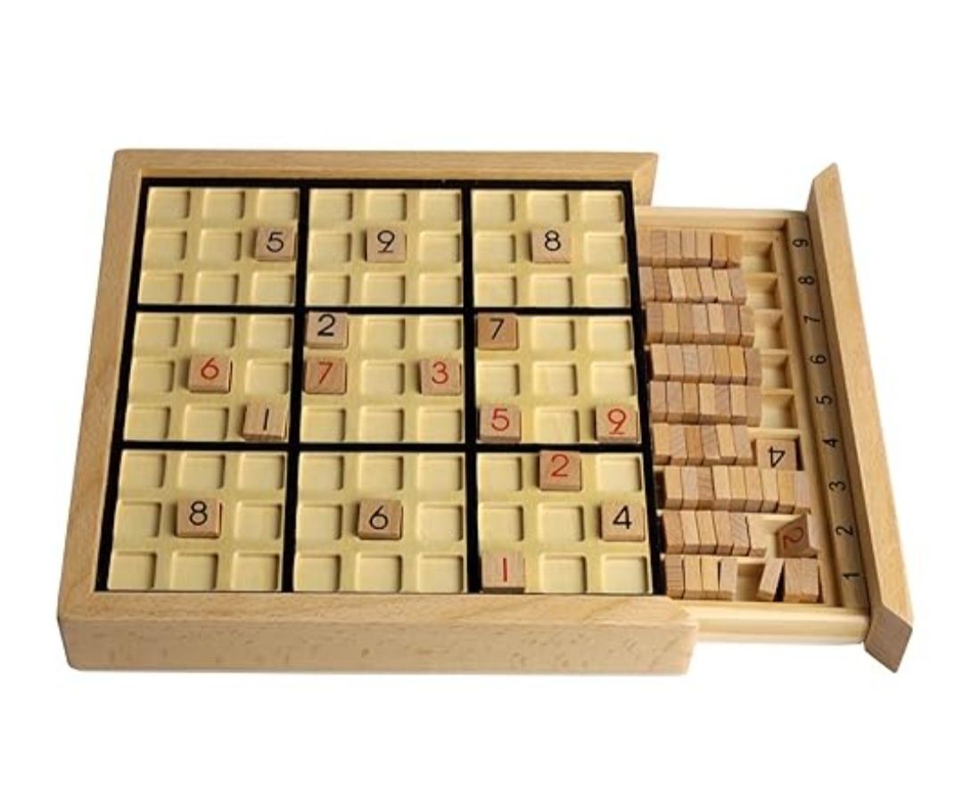 Drewniana gra planszowa Andux Sudoku z szufladką SD-02