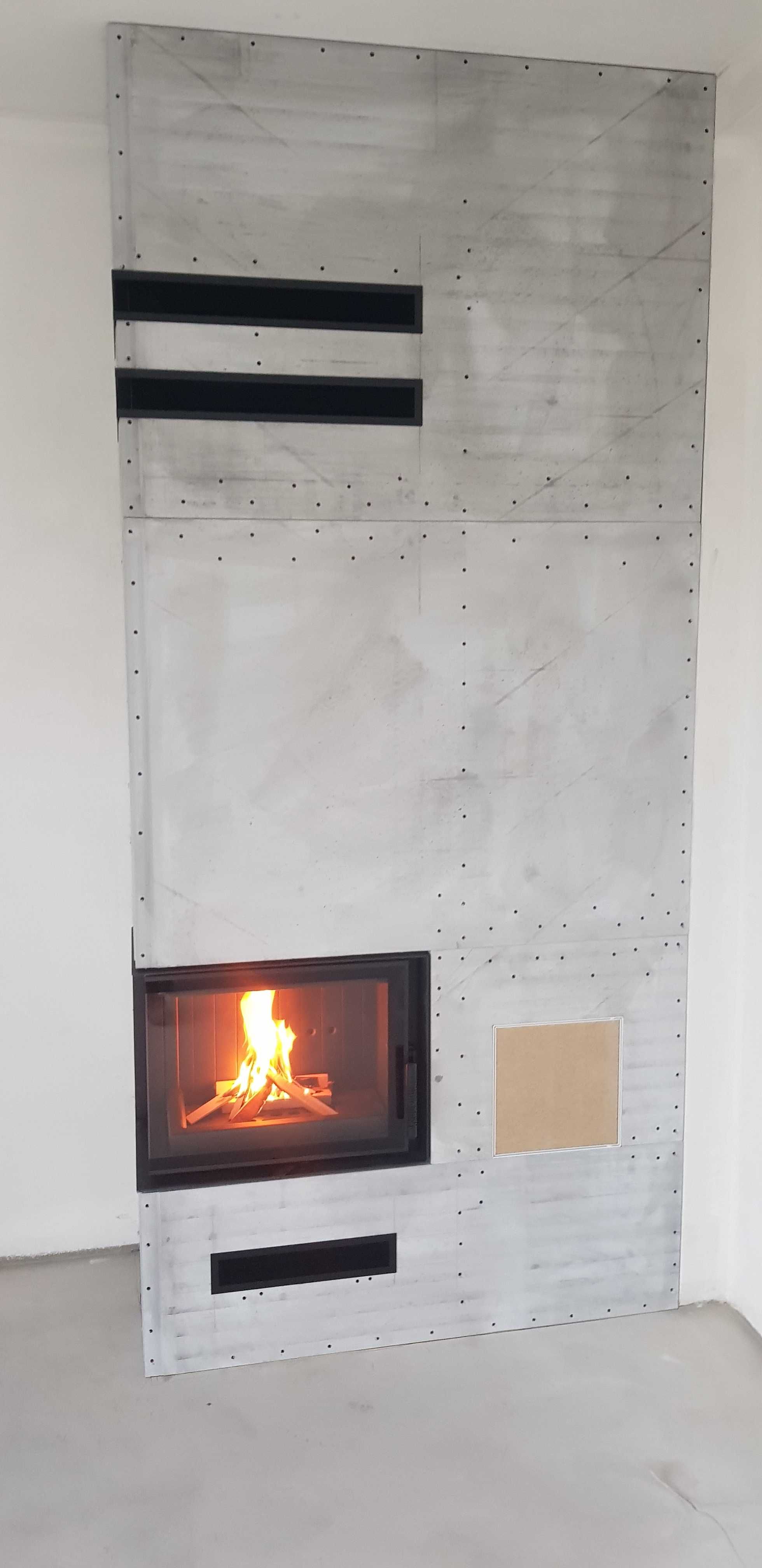 Wkład narożny Kratki Pro FLOKI S stalowy 8 kW + zabudowa