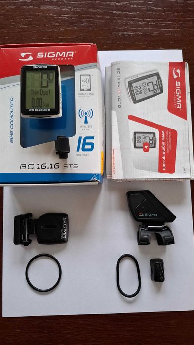 Bezprzewodowy licznik Sigma BC16.16STS z czujnikiem kadencji, komplet