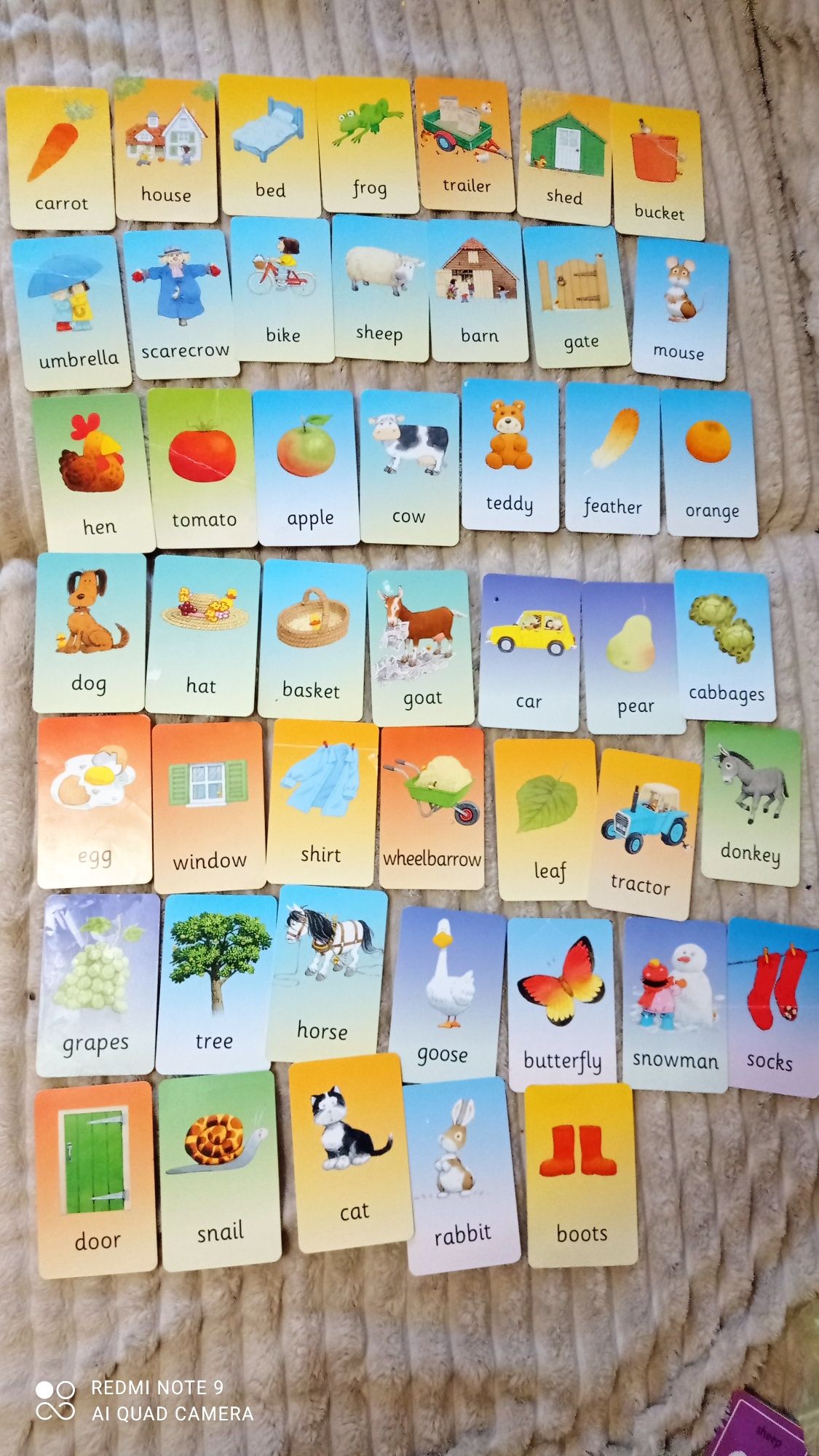 Картки слова на англійській мові