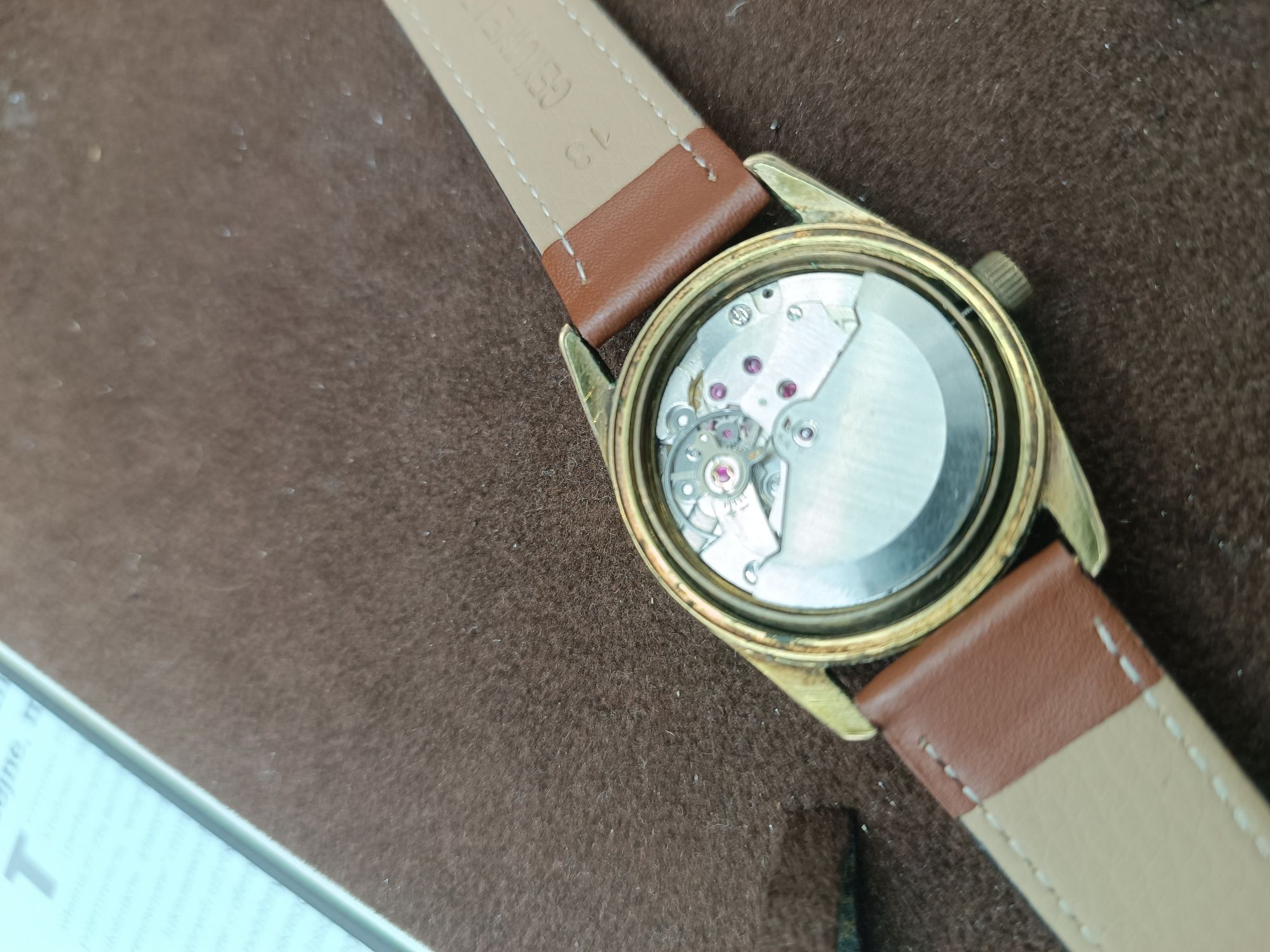 Zegarek onsa 25jewels automat swiss pozłacany au