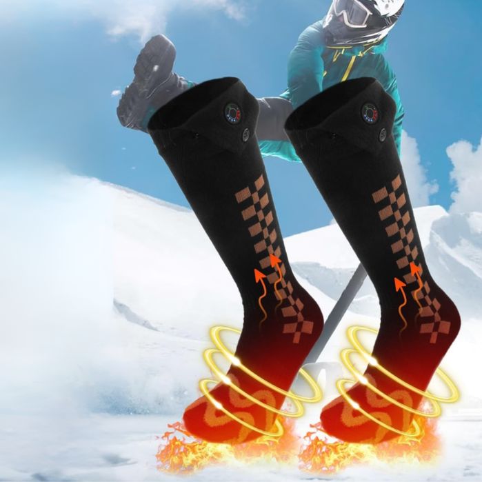 Inteligentne Skarpety Grzewcze Aplikacja Elektryczne 3000mAh Unisex L