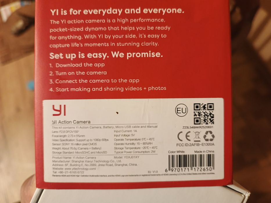 Yi action camera- Kamera sportowa