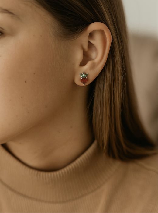 Срібні сережки-гвоздики