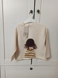 Sweter zara nowy beżowy 98