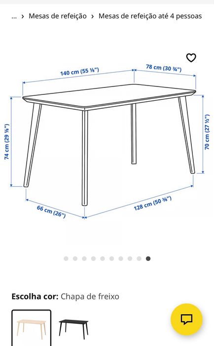 Mesa de jantar madeira