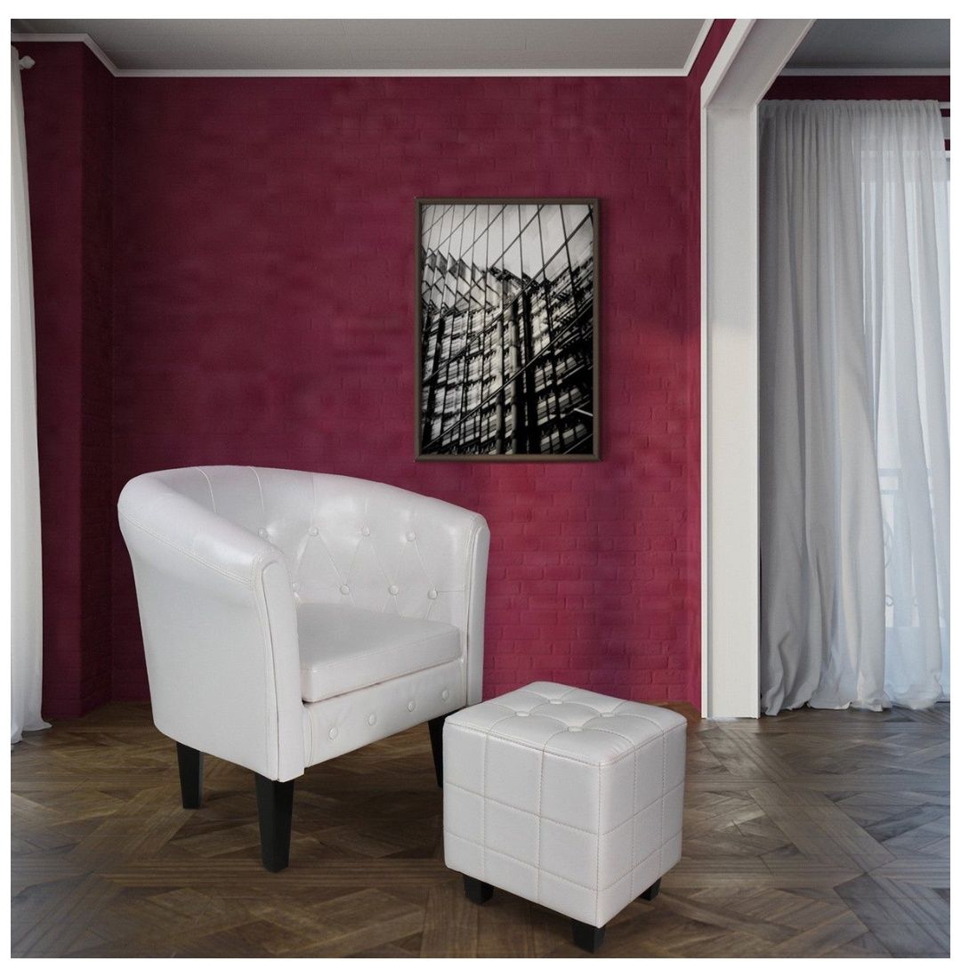 Fotel Miadomodo Chesterfield - w zestawie Hocker - Fotel relaksacyjny