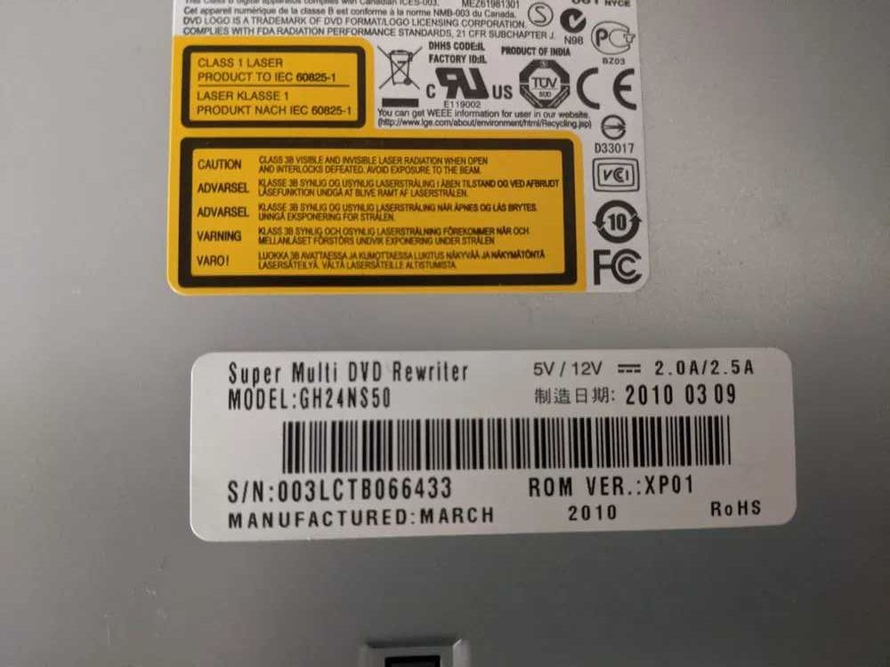 Cd rom дісковод LG Internal SATA 24x Super-Multi SecurDisc
