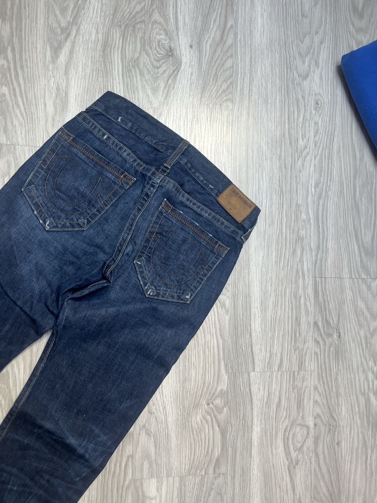 True religion spodnie jeansowe drip drill streetwear y2k denim