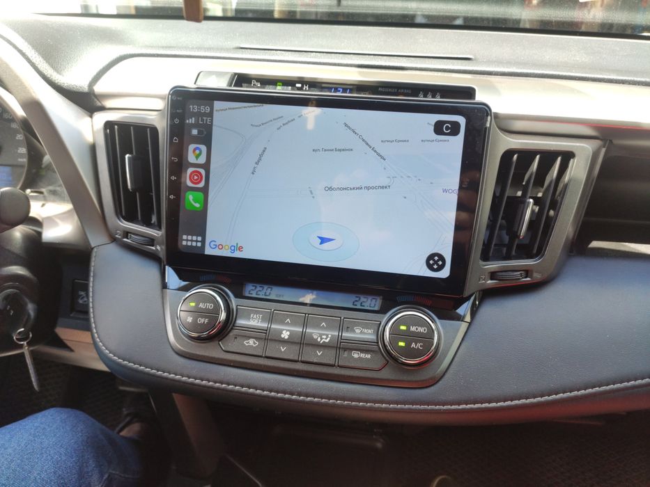 Магнитола Toyota RAV 4 2012-2018 QLED экран, мощная 8 ядер +CarPlay 4G