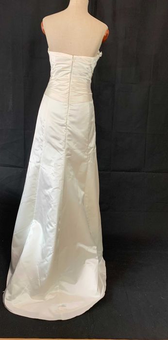 Nowa Suknia Ślubna Klasyczna Ivory M 38 Satyna Gorset Okazja Linia A