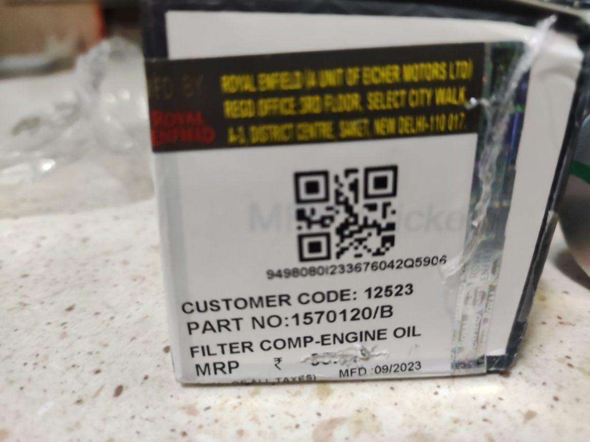 Filtr do Royal Enfield