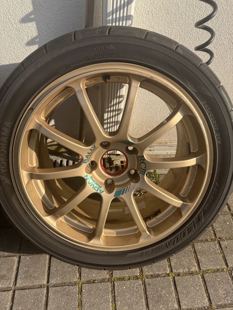 Jantes advan racing com pneus yokohama para honda S2000