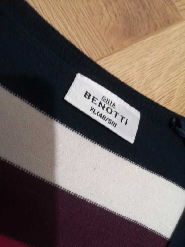 Gina Benotti rozpinany sweter w paski r. XL (48/50)