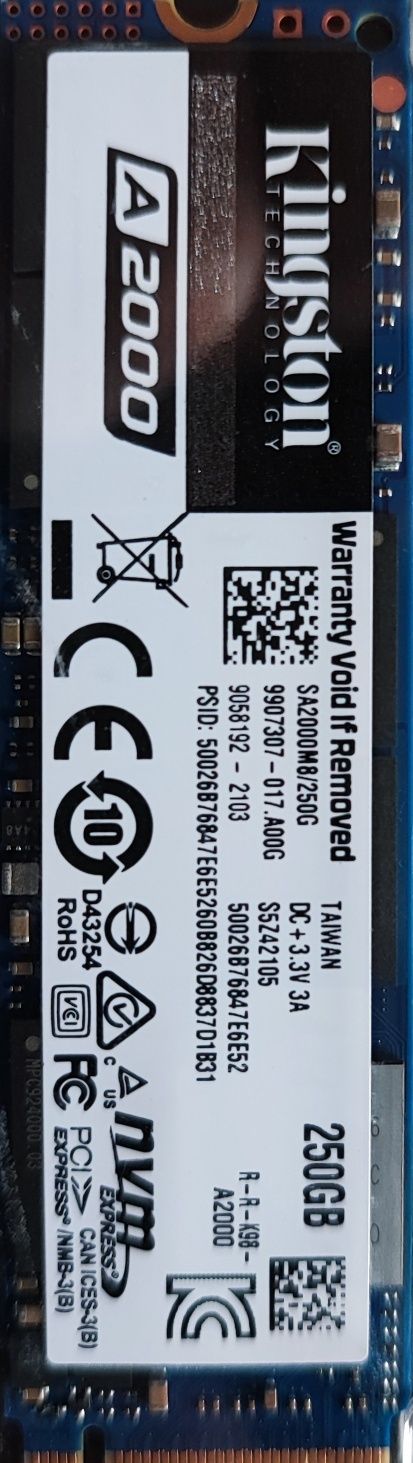 Dysk SSD Kingston 250GB