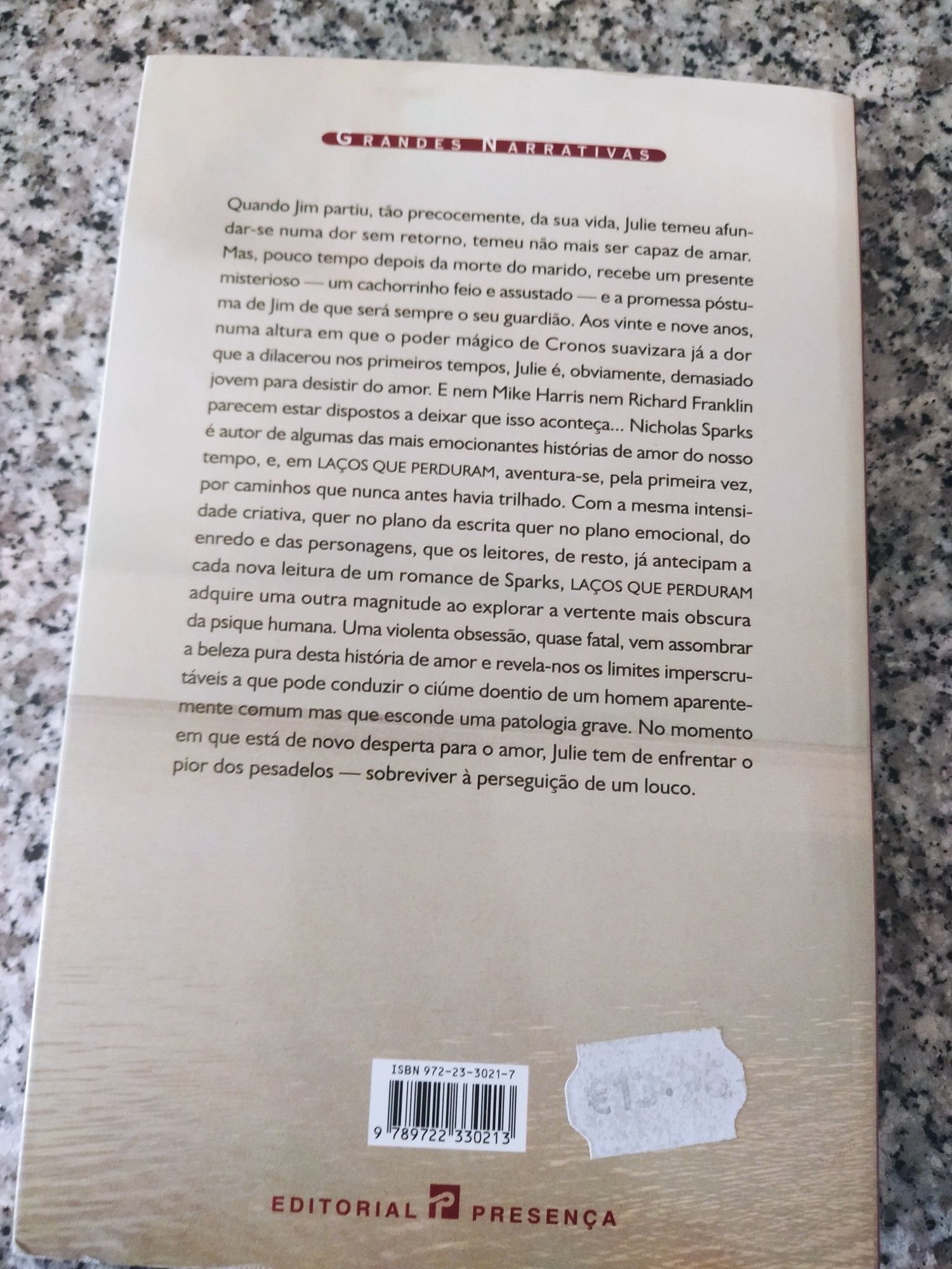 Livro de Nicholas Sparks Laços que Perduram