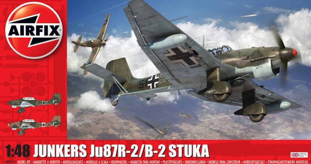 Airfix A07115  Samolot Junkers Ju87R-2/B-2 model do sklejania 1:48