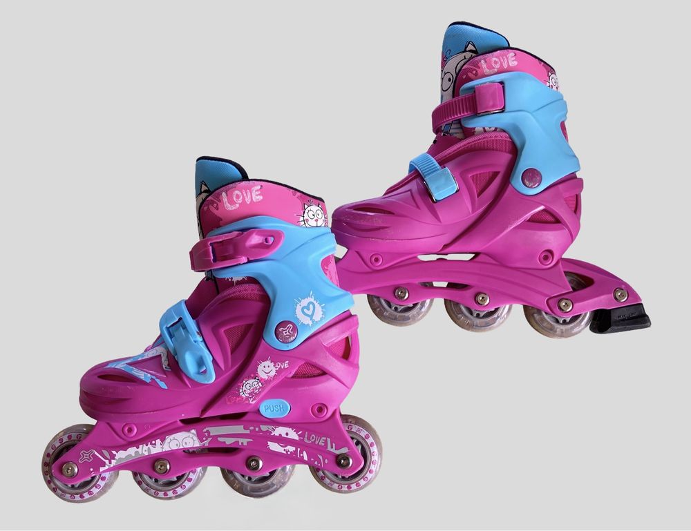 Patins luminosos ajustáveis para crianças 31 - 35