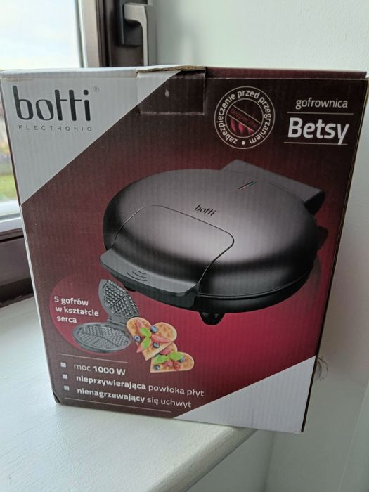 Gofrownica Botti serce serduszka Botti ZM-509 czarna 1000 W