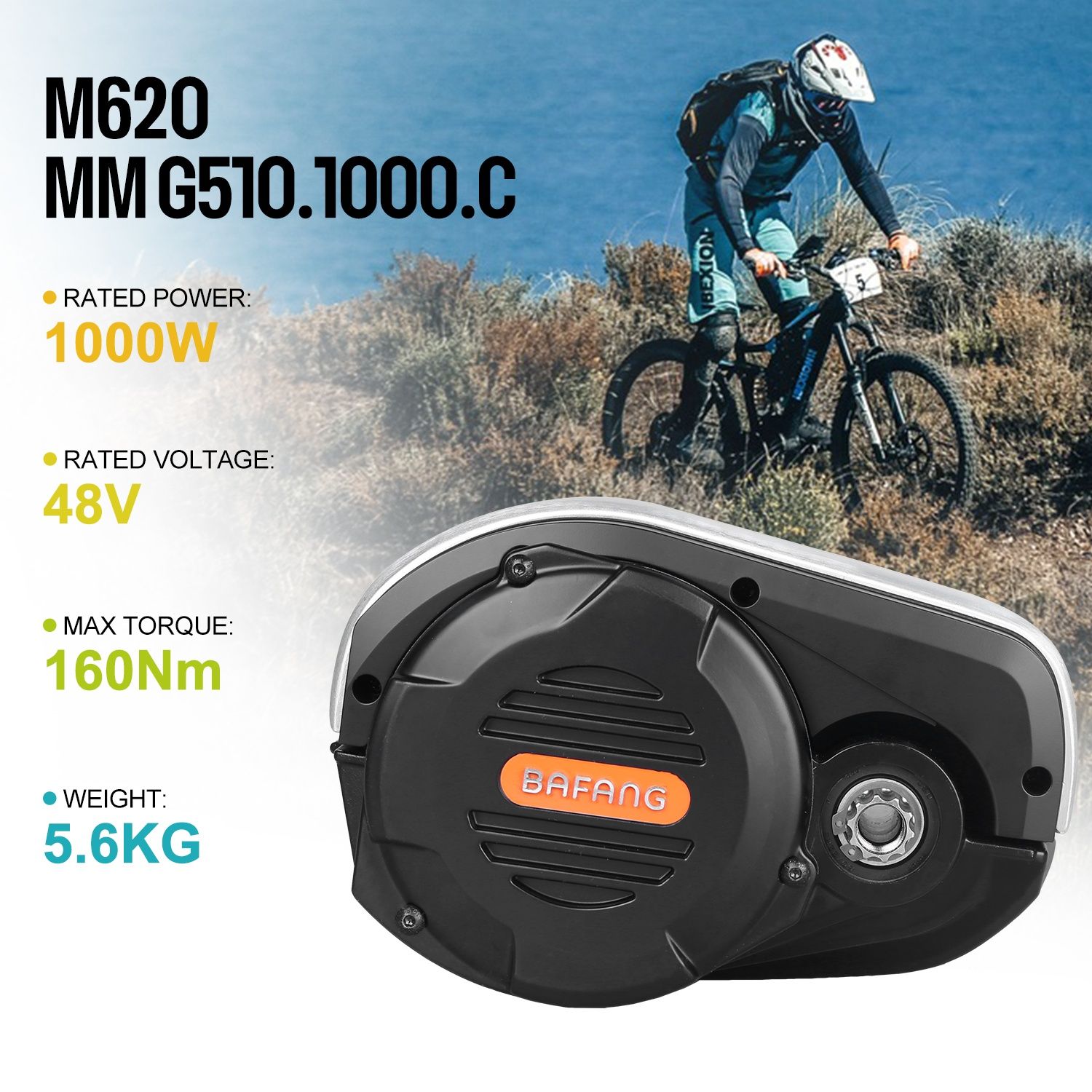 Bafang M620 Ultra 1000W 52V 48V UART ebike middrive silnik DPC-18 nowy