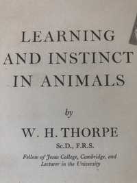 Livro “Learning and Instinct in Animals”