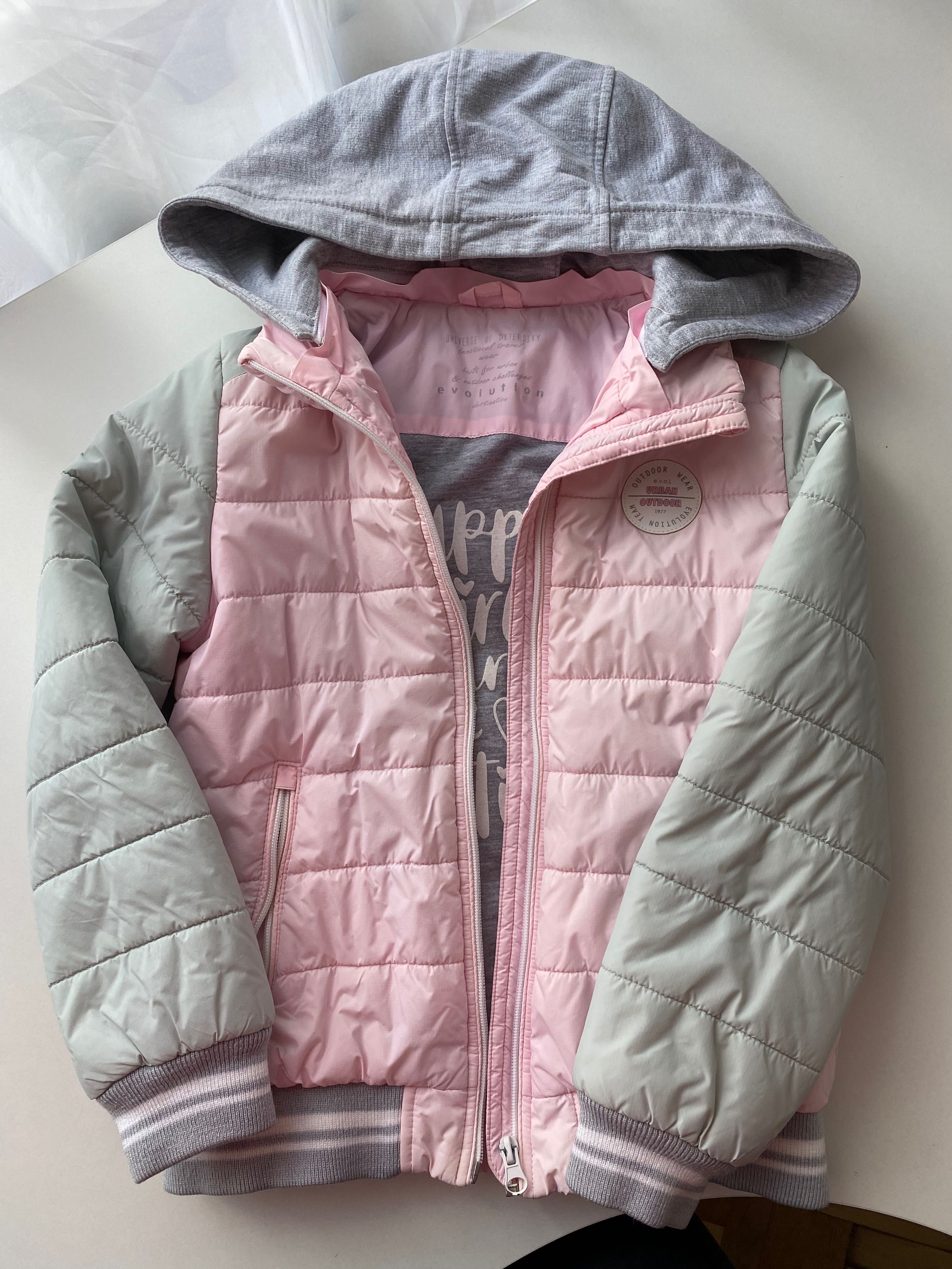 Демісезонна курточка на дівчинку (осінь-весна) фірми Evolution, 122 см