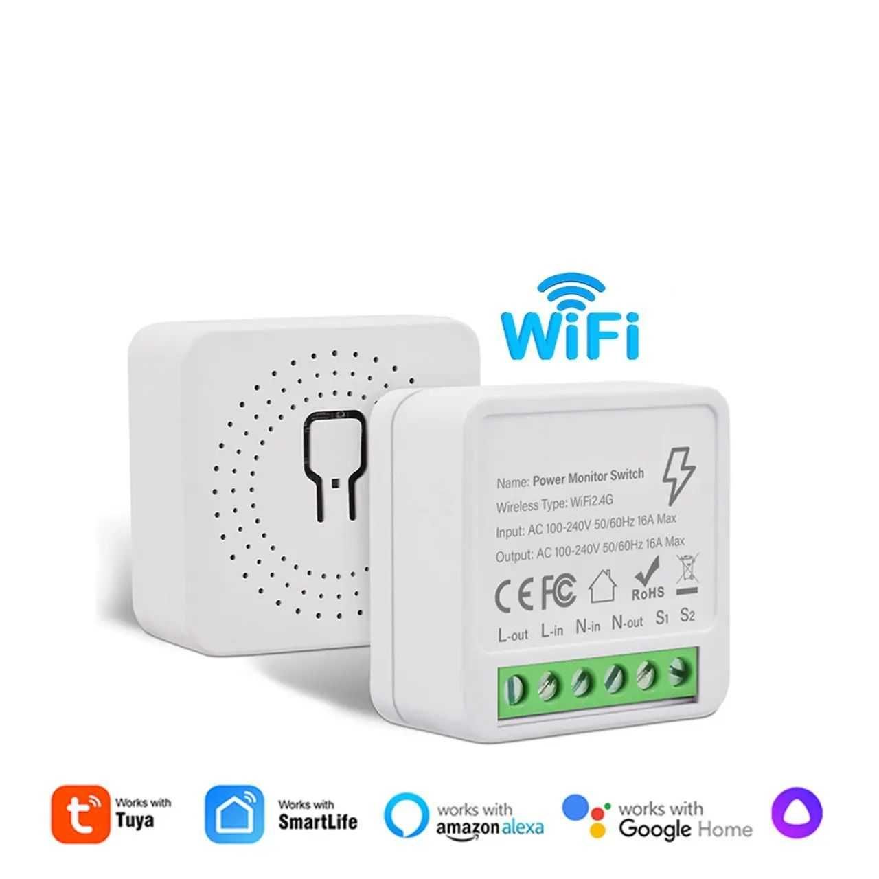 Умное реле Mini Smart Switch 16A WiFi для системы "Умный дом" Tuya
