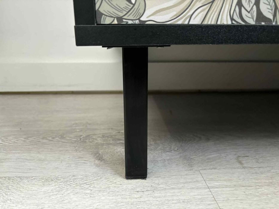 Komoda komody szafki szałwiowe wzory vintage shabby czarne zielone des