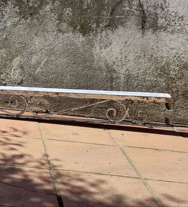 Corrimão de ferro forjado de canto