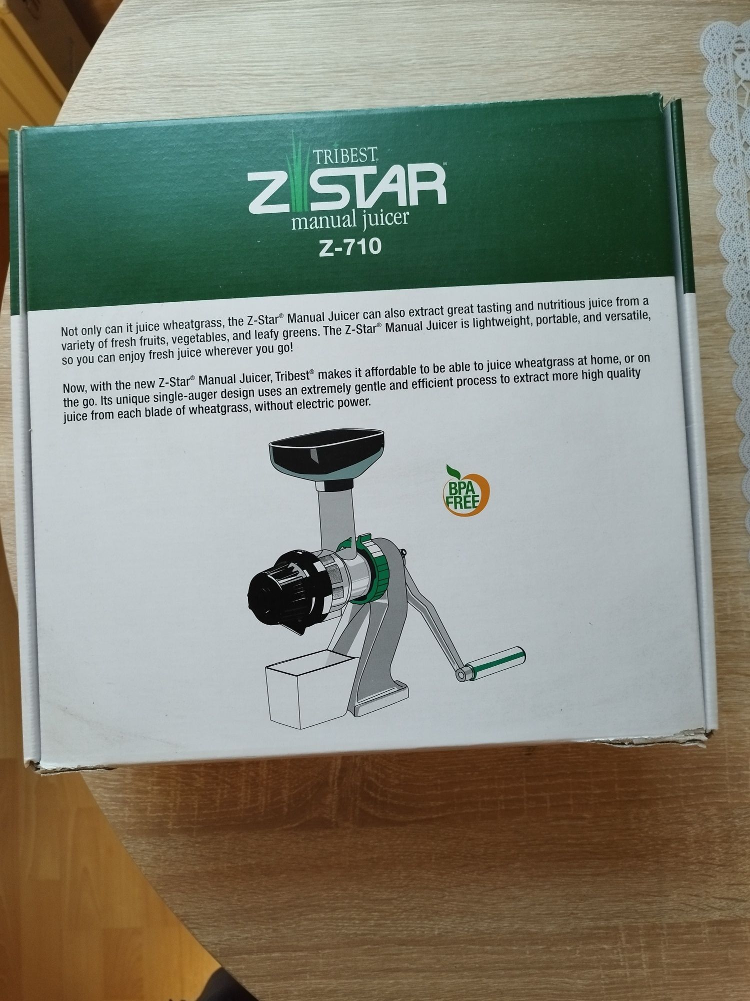 Ręczna wyciskarka, sokowirówka TRIBEST Z Star Z-710