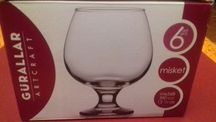 Conjunto novo de 6 copos Gurallar Artcraft Misket 390ml