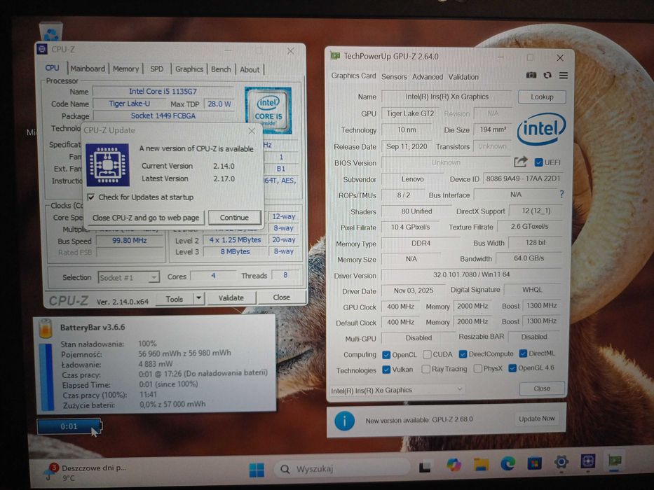 OKAZJA Jak Nowy Lenovo ThinkPad T14s Gen2 i5 512gb 16gb ram Win11
